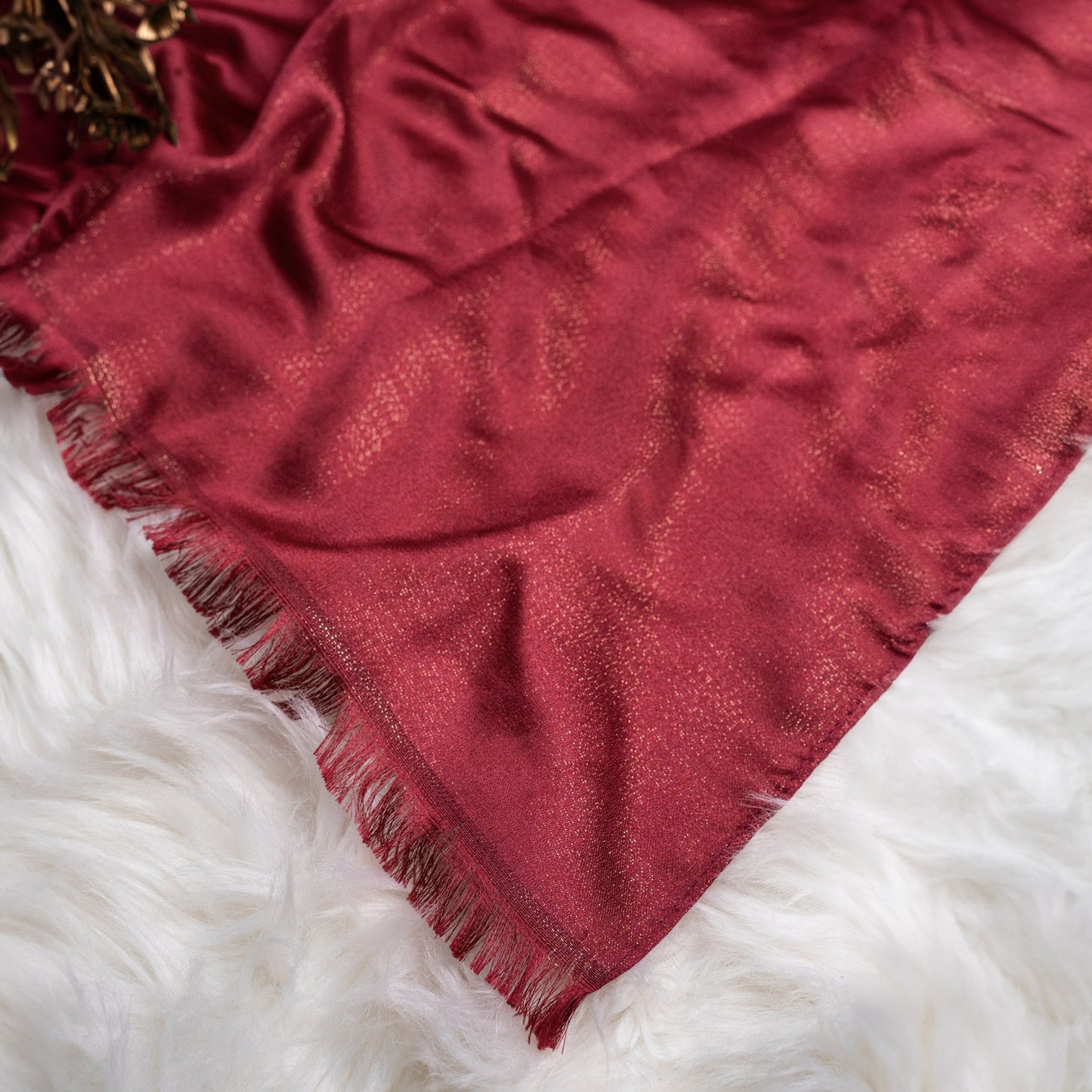 Woven Zari Lawn - Maroon