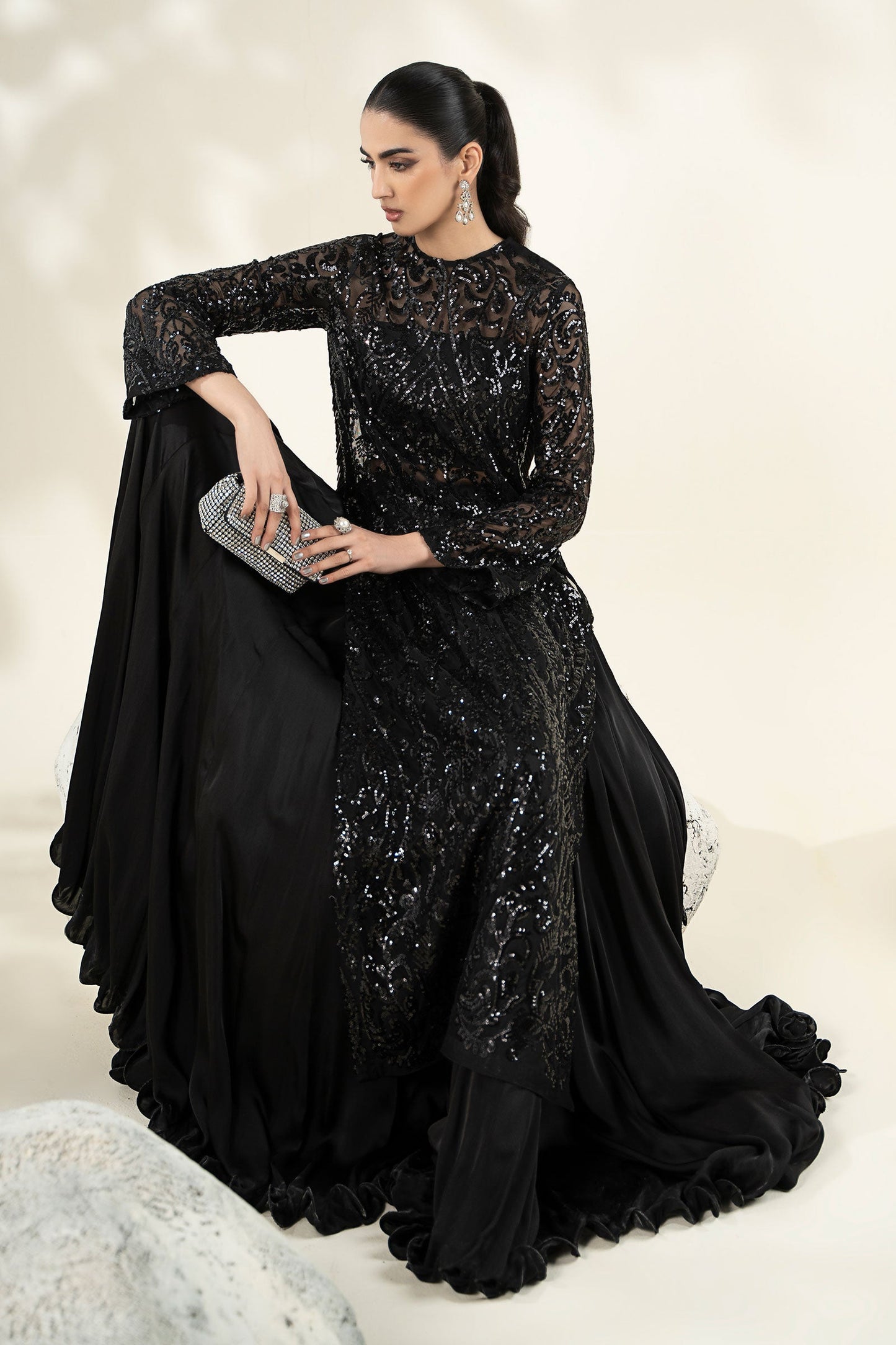 Embroidered Net Fabric (1Pc) | LF-CH25-10