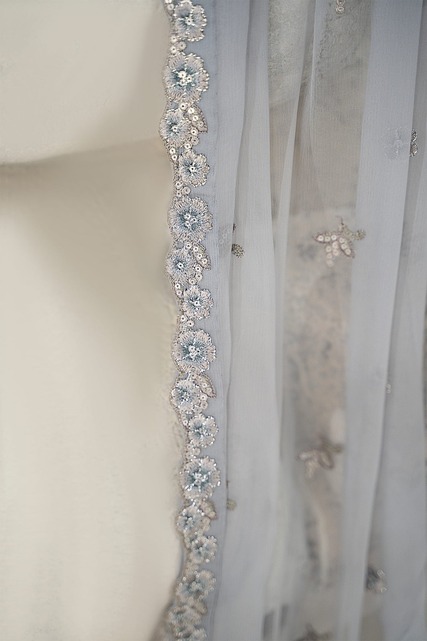 Embroidered Chiffon Fabric (2Pcs) | LF-917