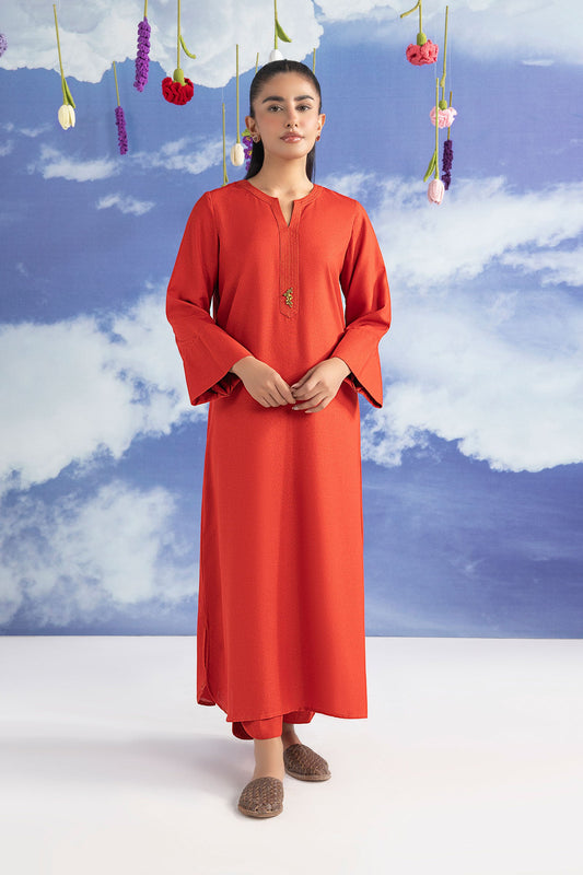 2 Pc Dyed Karandi Suit