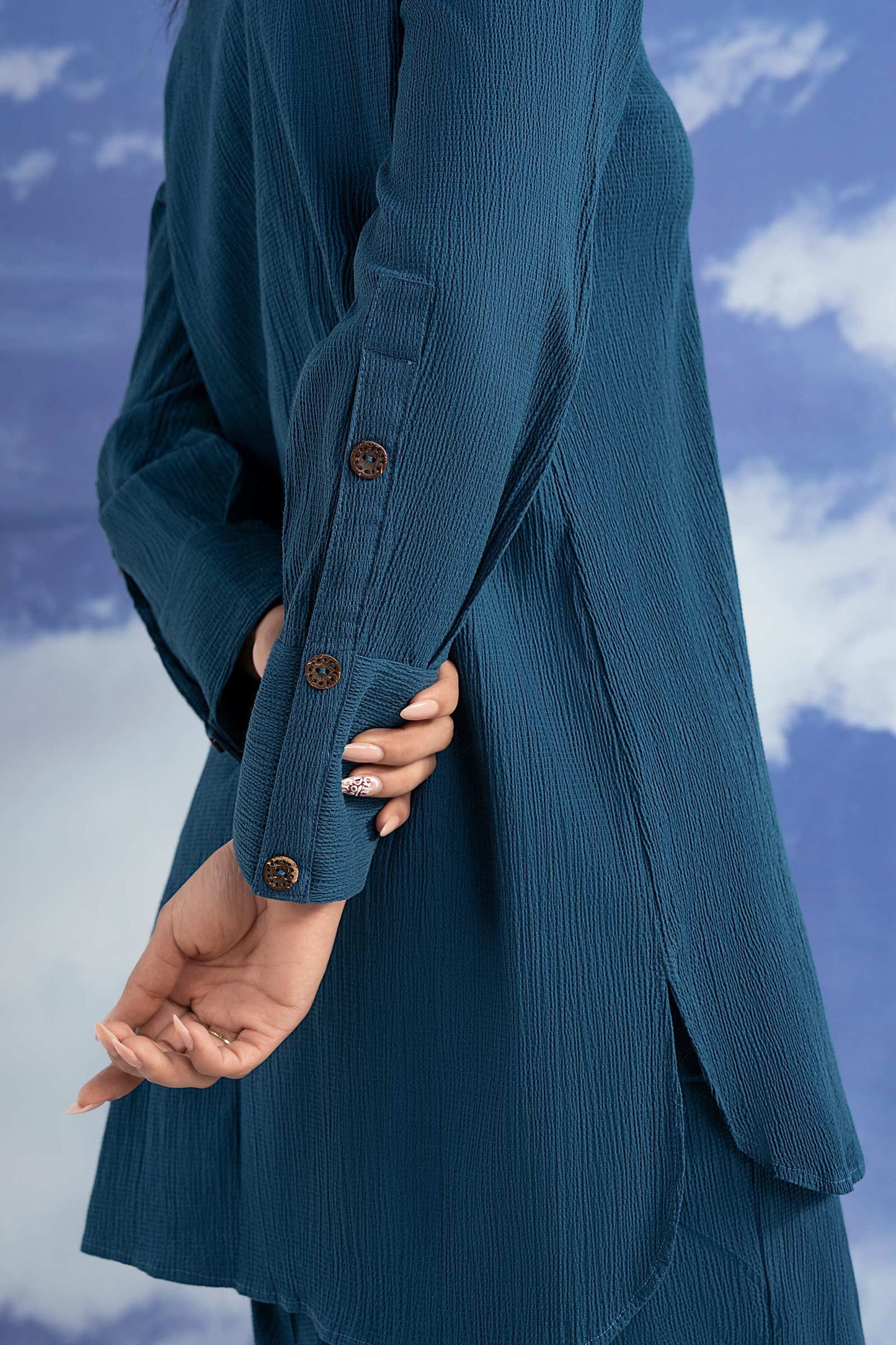 2 Pc Dyed Seer Sucker Suit