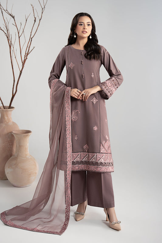 3 Piece Embroidered Marina Suit