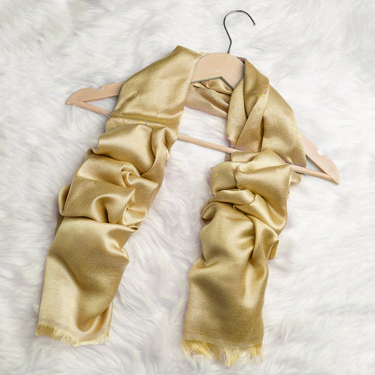 Woven Zari Lawn - Honey Gold