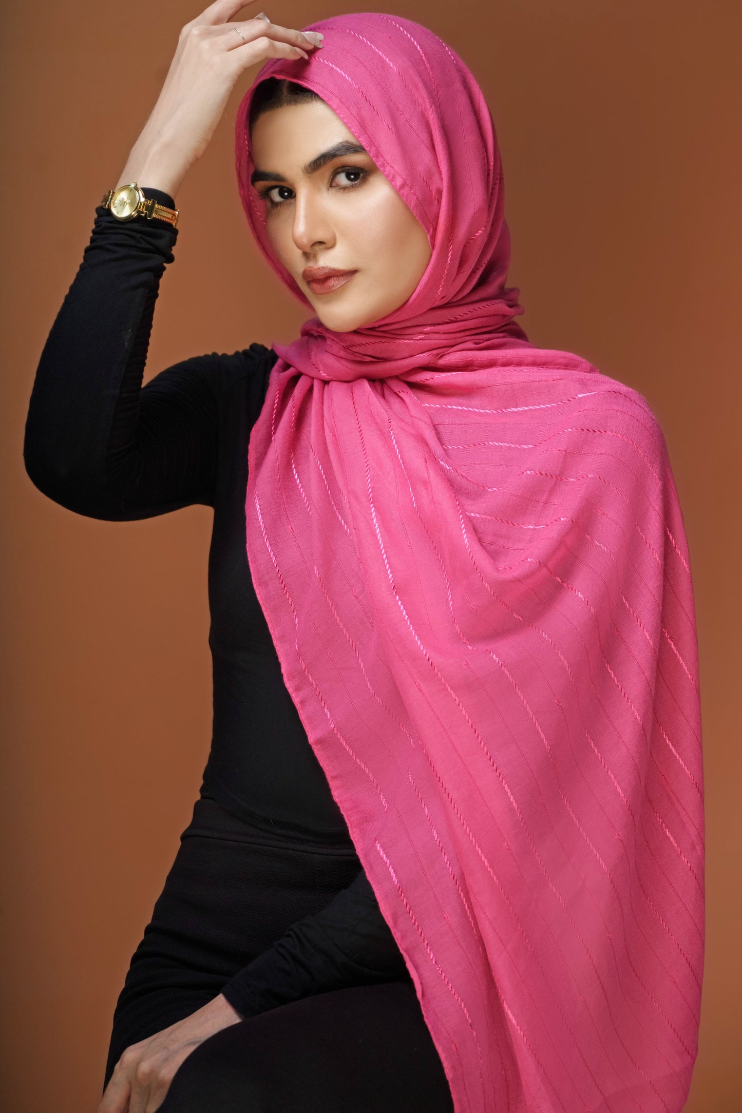 Stripes Lawn - Hot Pink