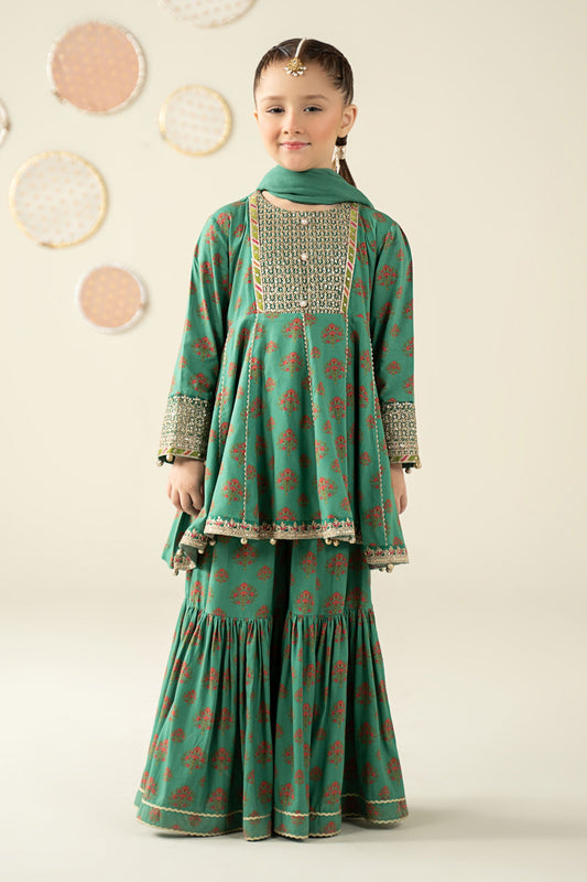 3 Piece Embroidered Linen Suit
