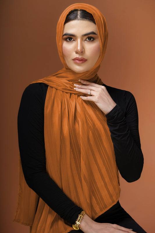 Zari Silk Lawn - Orange
