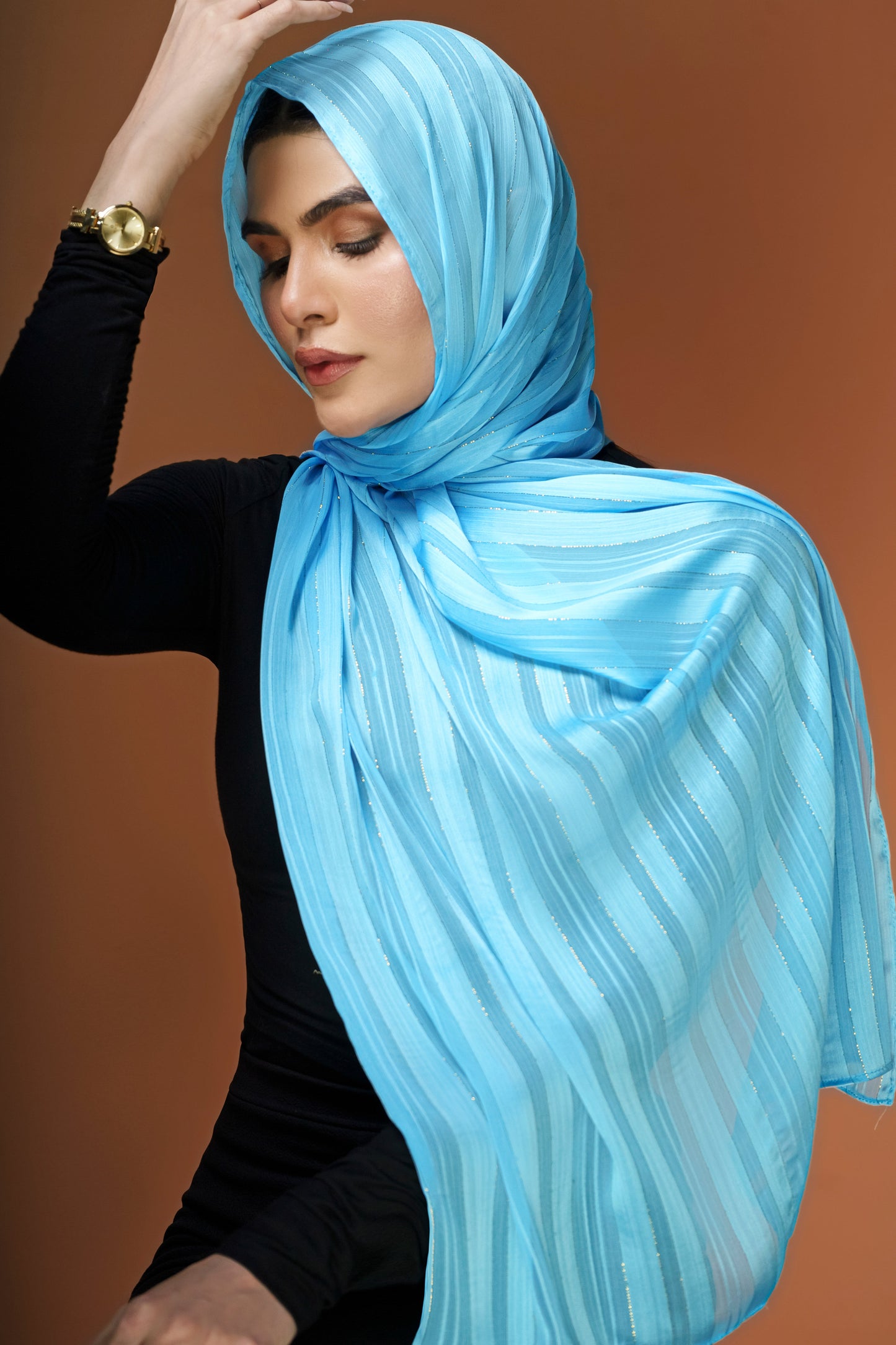 Zari Silk Lawn - Turqouise