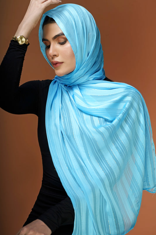 Zari Silk Lawn - Turqouise